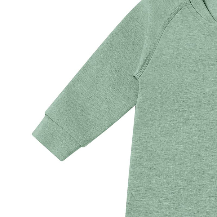 Nest Designs Long Sleeve Footed Sleeper - Pantone Granite Green