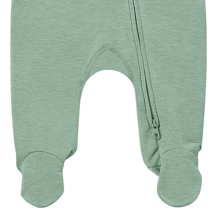 Nest Designs Long Sleeve Footed Sleeper - Pantone Granite Green