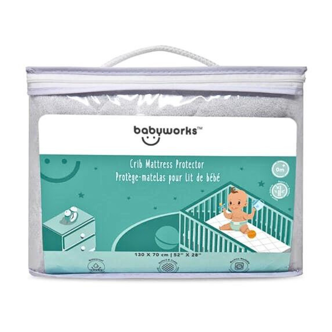 Baby Works Quilted& Fitted Bamboo Mattress Protector — CanaBee Baby