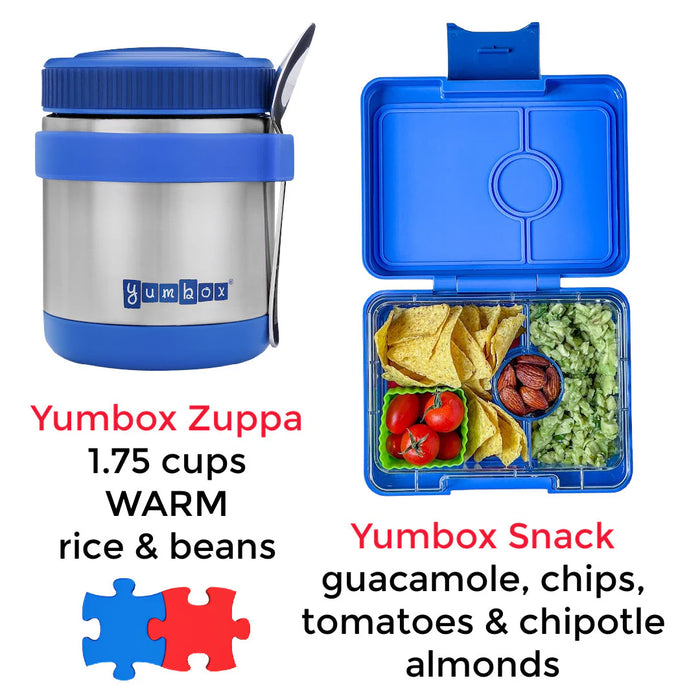 Yumbox Snack3 - Surf Blue w/ Rocket Tray