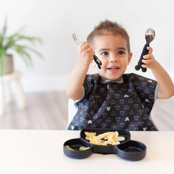 Bumkins Stainless Steel Spoon + Fork Mickey Mouse