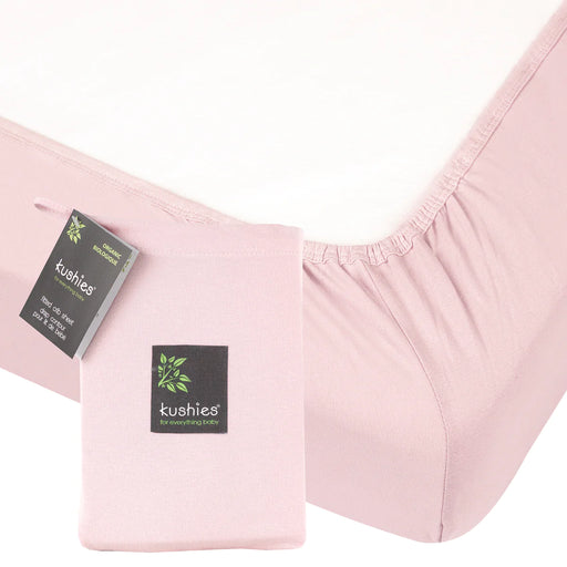 Kushies Crib Sheet Organic Jersey Pink
