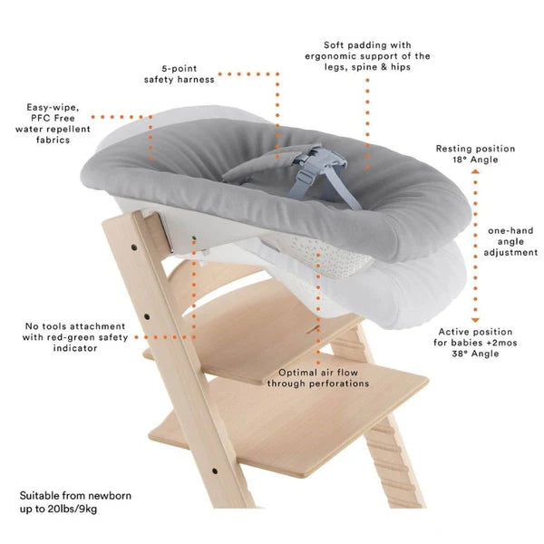 Stokke Tripp Trapp 2 High Chair Natural With Newborn Set