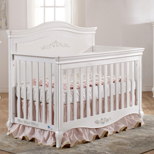 Pali Diamante Forever Crib with Wood Decors - Vintage White (Markham Store Pick Up Only)