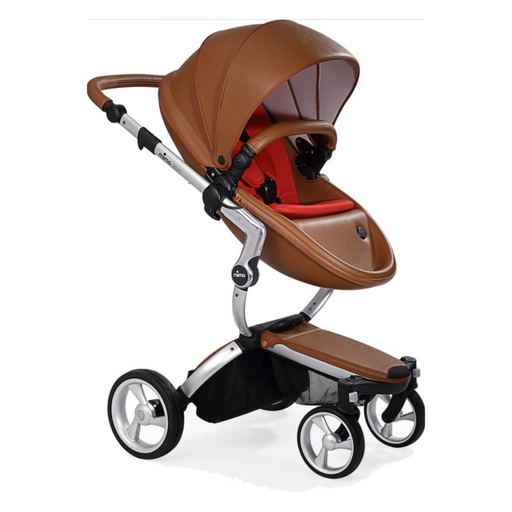 Mima Xari Stroller Aluminium Classis+Camel Seat+Red Starter Pack