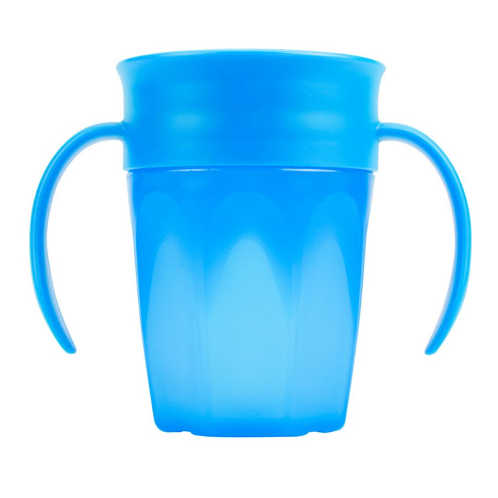 Dr Brown's Cheers360 Spoutless Transition Cup w/ Handles - Blue 7oz