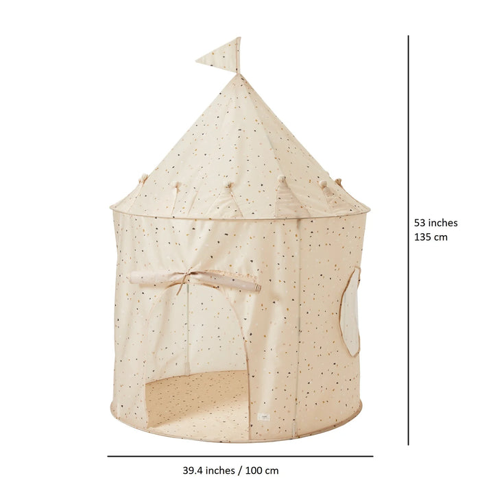 3 Sprouts Recycled Fabric Play Tent - Terrazzo Beige
