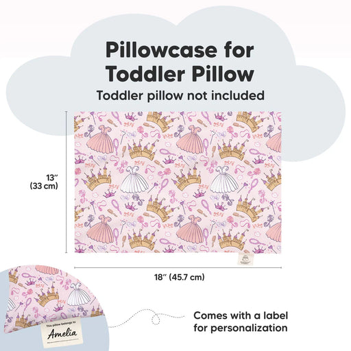 KeaBabies Standard Toddler Pillow - Dear Princess