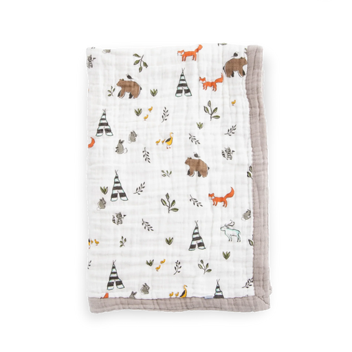 Little Unicorn Cotton Muslin Baby Quilt - Forest Friends