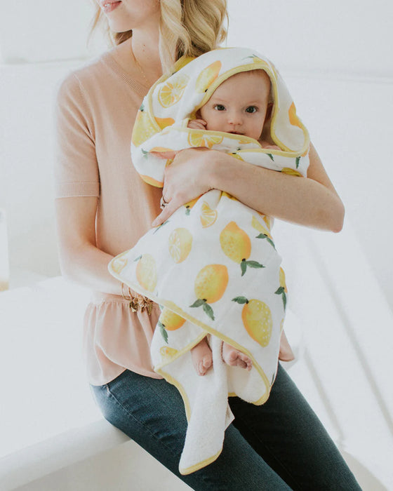 Little Unicorn Hooded Infant Towel - Lemon