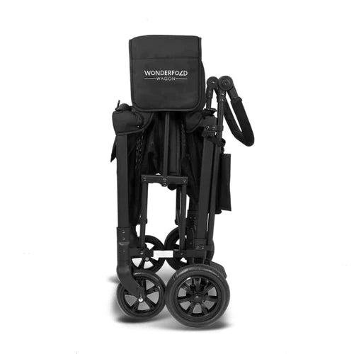 WonderFold W4 Elite Quad Stroller Wagon - Volcanic Black