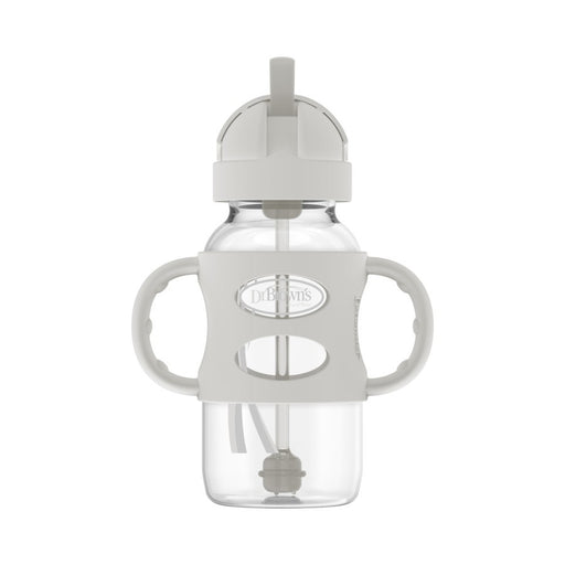 Dr Brown's Narrow Sippy Spout Bottle w/ Silicone Handles - Grey 250ml