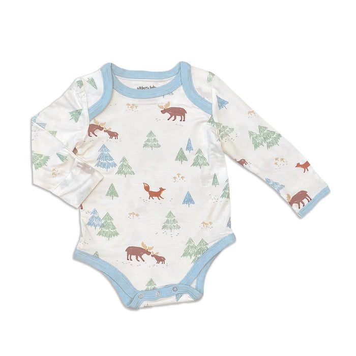 Silkberry Baby Bamboo Long Sleeve Onesie - Moose Woods