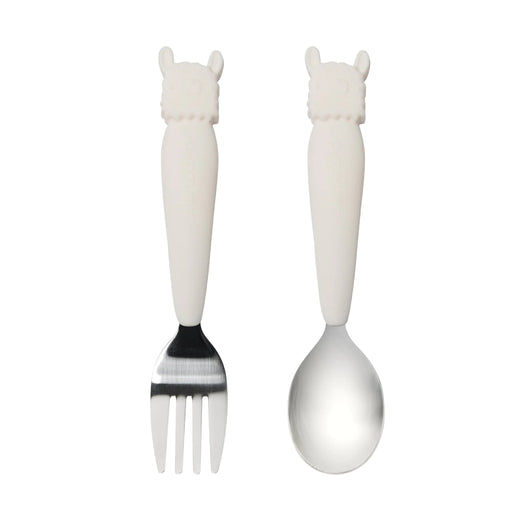 Loulou Lollipop Big Kid's Spoon/Fork Set - Llama