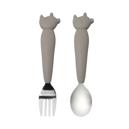 Loulou Lollipop Big Kid's Spoon/Fork Set - Rhino