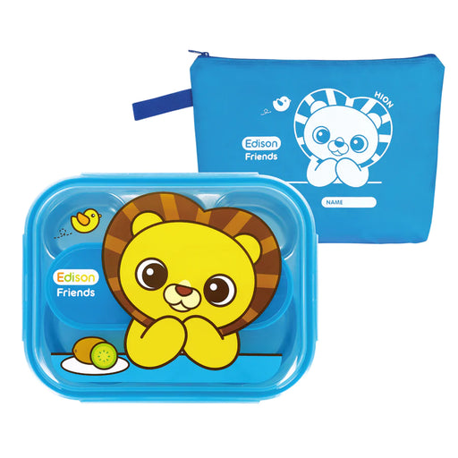 Edison Friends Lunch Box w/ Pouch - Lion