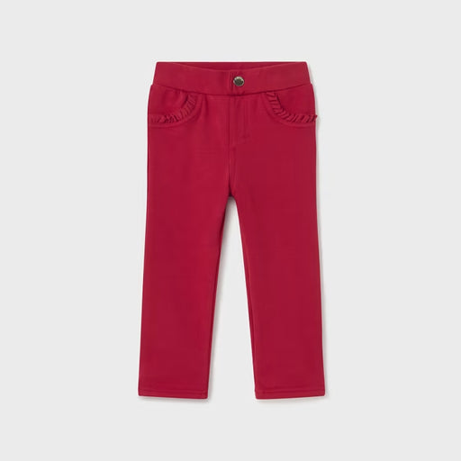 Mayoral Fleece Basic Trousers - Rojo 560