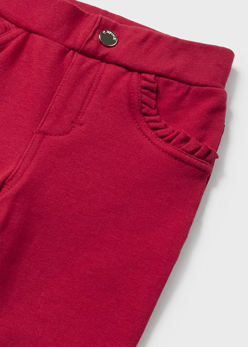 Mayoral Fleece Basic Trousers - Rojo 560