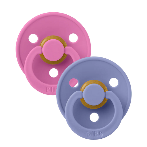 Bibs Pacifier Original Colour Latex 2Pk - Bubblegum/Peri 6-18M