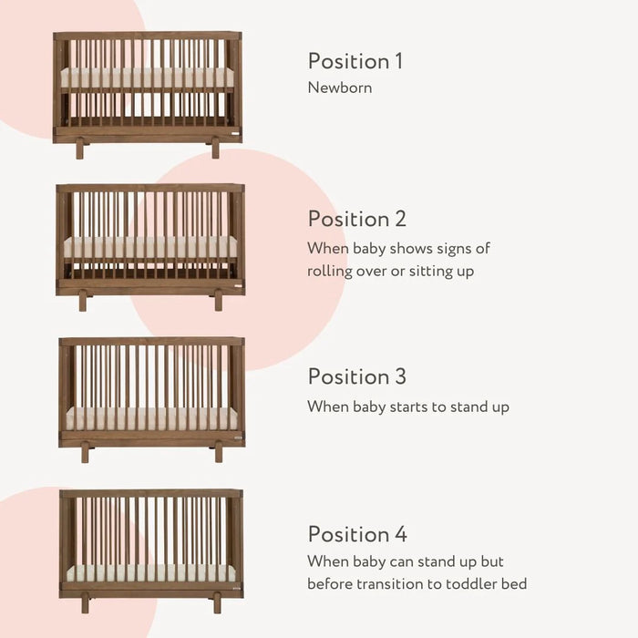 Dadada Bliss 4-in-1 Convertible Crib - Walnut