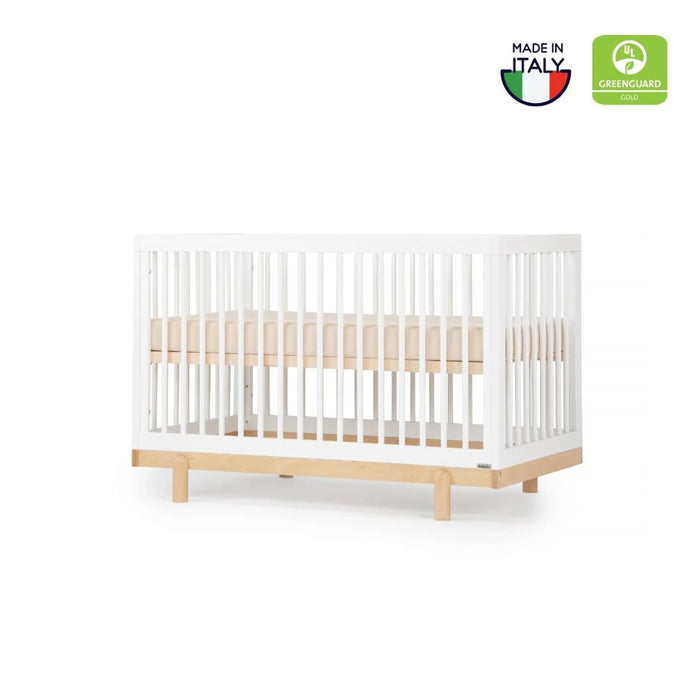 Dadada Bliss 4-in-1 Convertible Crib - White/Natural