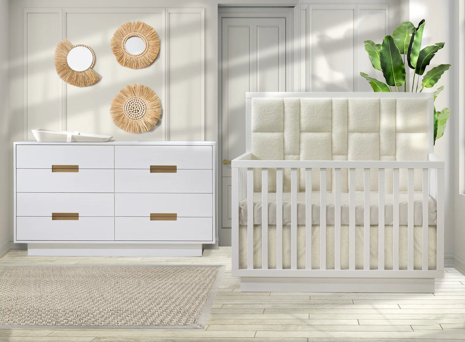 Natart Como Conv.Crib With Upholstered Panel