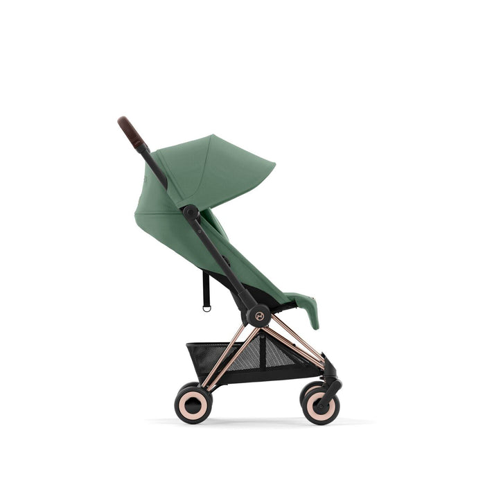 Cybex Coya Ultra-compact Stroller Rosegold Frame - Leaf Green