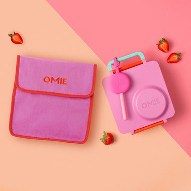 Omielife Insulated Nylon Lunch Tote - Pink