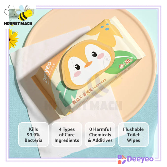 Deeyeo pure water baby wipe 80pcs