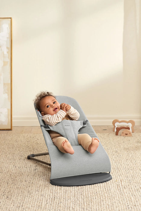 BabyBjorn Bouncer Bliss - Woven/Light Gray Melange