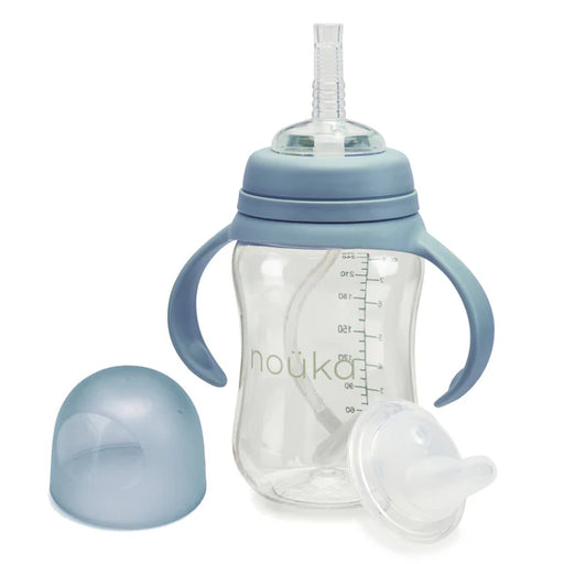 Nouka Traditional Sippy/Weighted Straw Cup 8oz - Wave 6M+