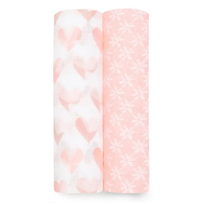 Aden + Anais Piece of my Heart 2-pack Swaddles