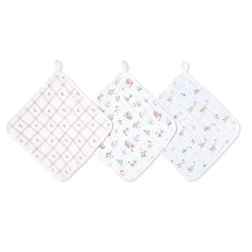 Aden + Anasis Muslin Washcloth Set 3pc - Country Floral