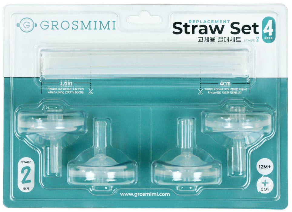 Grosmimi Replacement Straw Kit Stage 2 (4 Sets)