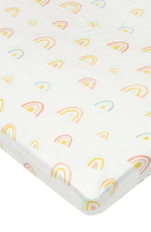 Loulou Lollipop Fitted Crib Sheet - Pastel Rainbow
