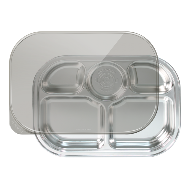 Grosmimi Stainless Steel Baby Food Tray - 5 Compartments