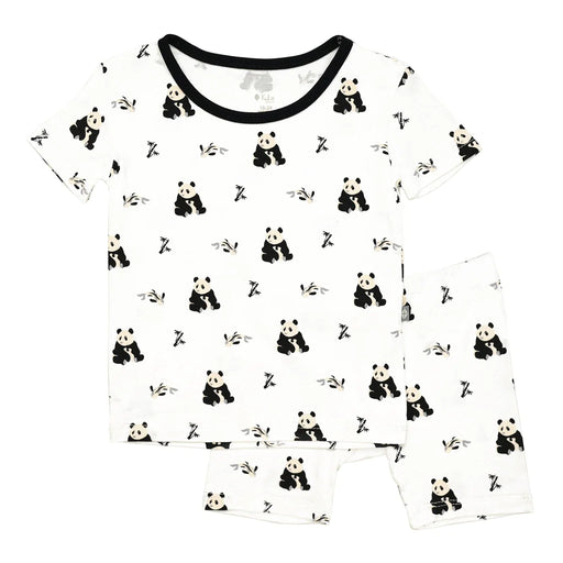 Kyte Baby Short Sleeve Toddler Pajama Set - Black & White Zen