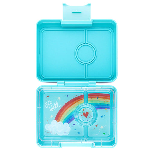 Yumbox Snack3 - Misty Aqua w/ Rainbow Tray