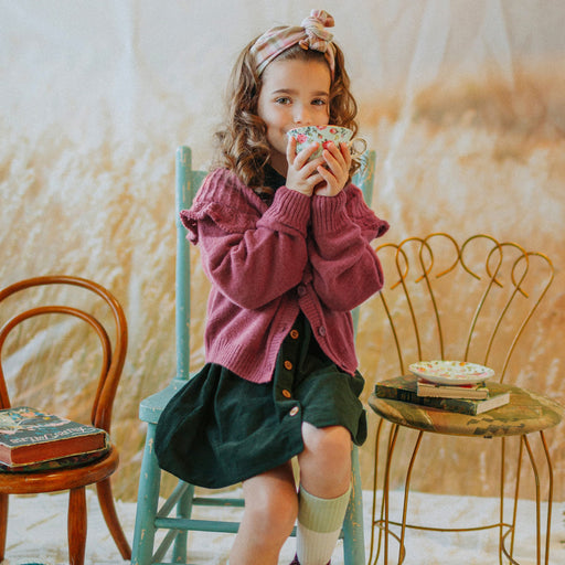 Brown long legging in irregular rib knit, child - Souris Mini – Souris Mini