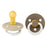 Bibs Pacifier Glow 2pk - Vanilla/Dark Oak 0-6M