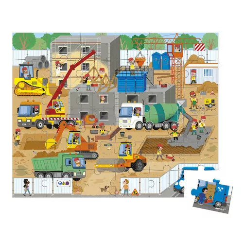 Janod Puzzle 36pc - Construction Site