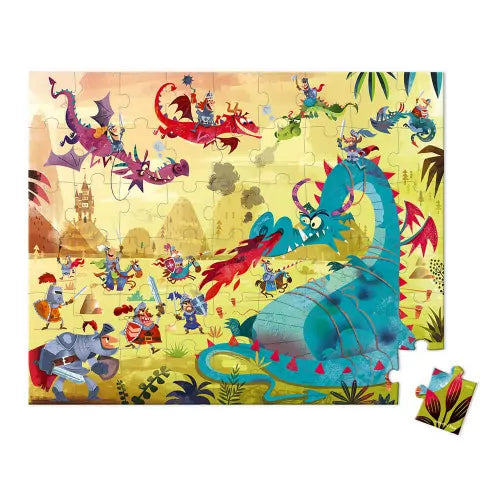 Janod Puzzle 54pcs - Dragons