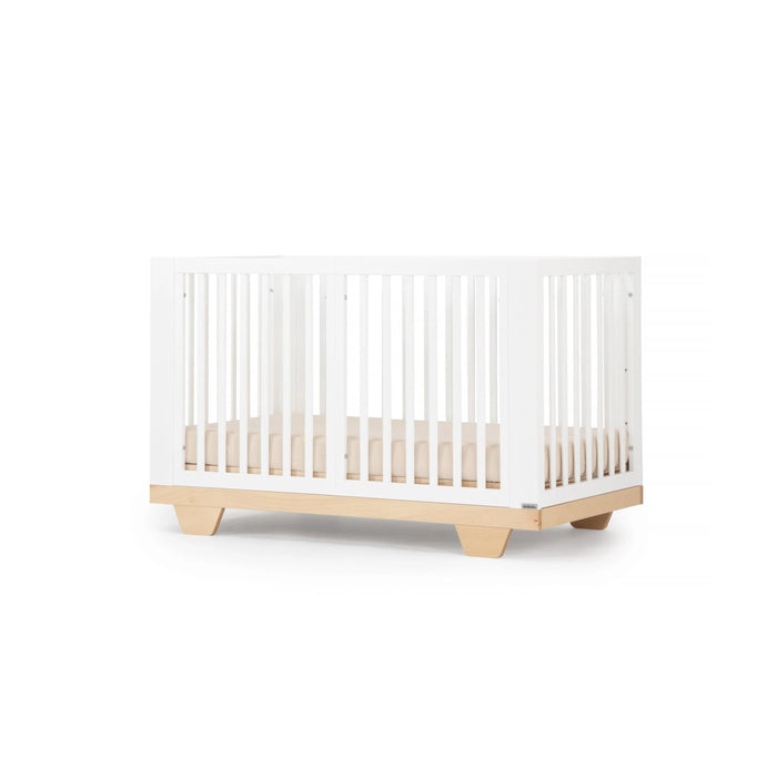 Dadada Spirit 8-in-1 Convertible Crib - White/Natural