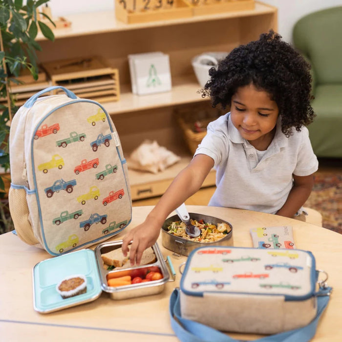 So Young Toddler Backpack - Vintage Trucks