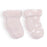 Kushies Sock Terry Blush Soild /Hearts 3-6m 2pk