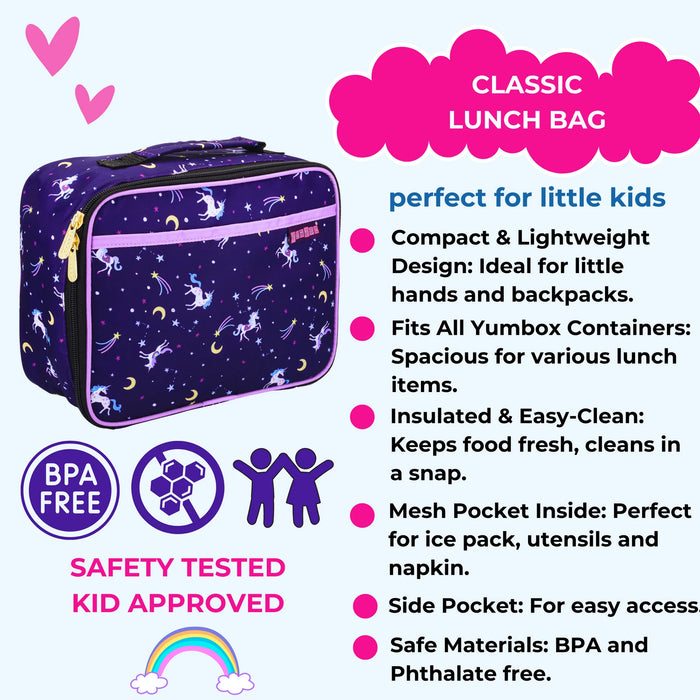 Yumbox Classic Lunch Bag - Unicorn Purple