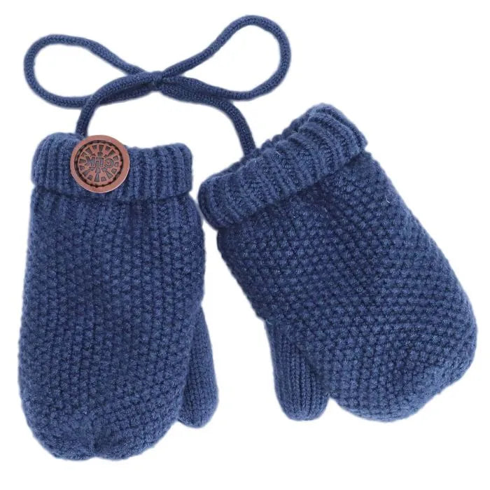 Calikids Knit Soft Touch Mitten - Blue