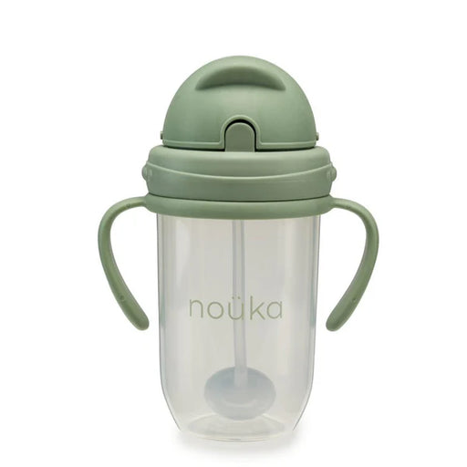 Nouka Non-Spill Weighted Straw Cup 9oz - Moss 6M+