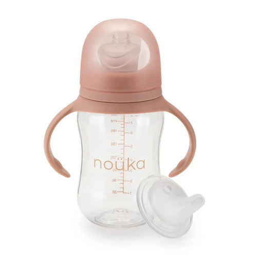 Nouka Transitional Baby Bottle 8oz - Soft Blush 0M+