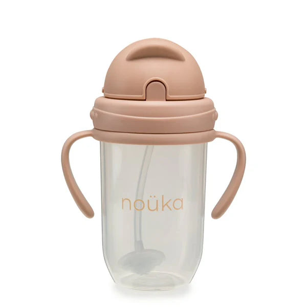 Nouka Non-Spill Weighted Straw Cup 9oz - Soft Blush 6M+